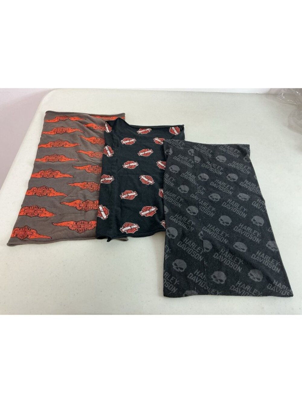 Harley Davidson Neck Gaiter Face Mask Original Logo Lot of 3